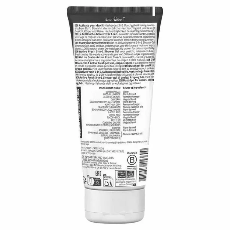 for Men Active Fresh 3in1 Shower Gel, 200 ml Duschgele|Duschbäder