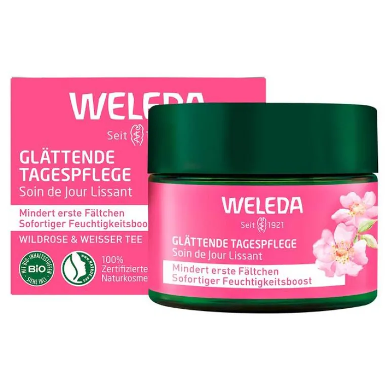Outlet Weleda glättende Tagespflege Wildrose & weißer Tee, 40 ml