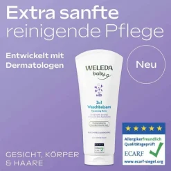3in1 Waschbalsam weiße Malve, 200 ml Kinder Haut- & Haarpflege|Duschen & Waschen