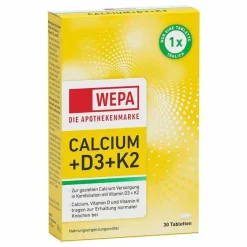 Hot Wepa Calcium + D3 + K2 Tabletten, 30 St