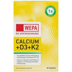 Hot Wepa Calcium + D3 + K2 Tabletten, 30 St