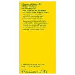 Sale heiße Zitrone + Vitamin C Pulver, 10X10 g Vitamin C (Ascorbinsäure)