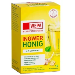 Wepa Ingwer + Honig + Vitamin C Pulver, 10X10 g