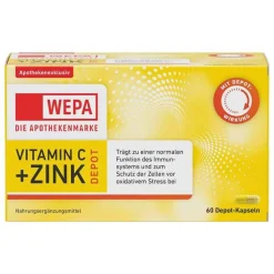 Vitamin C + Zink Kapseln, 60 St Vitamin C (Ascorbinsäure)