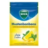 WICK Zitrone & nat.Menthol Bonbons ohne Zucker Beutel, 72 g