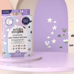 Best Wild Stripes Anti-Pickel Patches Holo Clear, 24 St