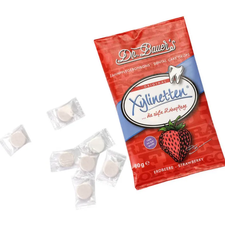 Outlet Erdbeere Bonbons, 60 g Mundpflege|Zuckerfreie Bonbons