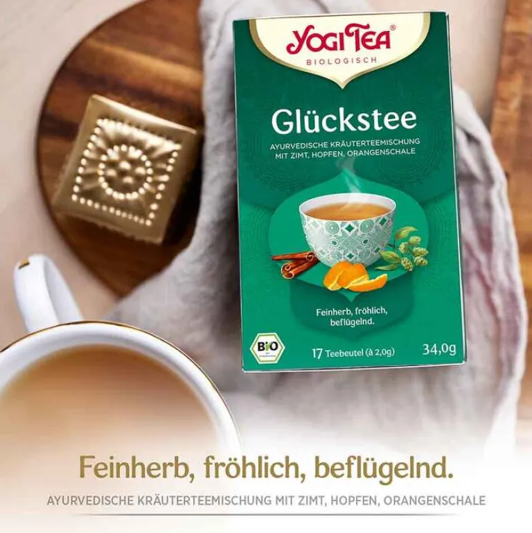 Outlet Yogi Tea Glückstee Bio, 17X1.8 g