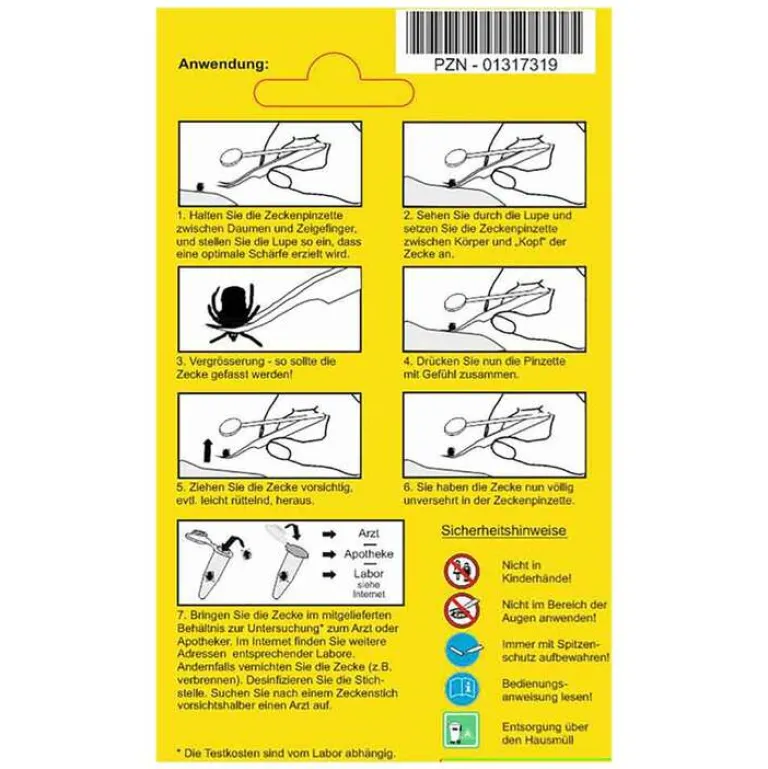 Sale Pharma Brutscher Zeckenpinzette Chirurgenstahl mit Lupe, 1 St
