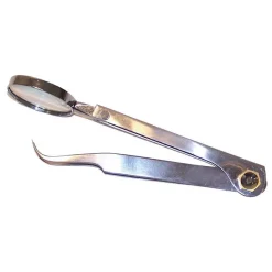 Groß Zeckenzange Zeckenpinzette verstellbar Lupe 11,5cm, 1 St