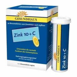 Online Zink 10 + C Brausetabletten, 40 St Zink