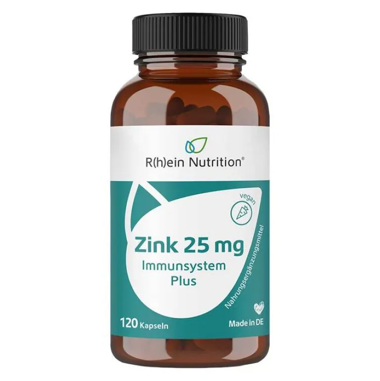 New R(h)ein Nutrition Zink 25 mg Immunsystem Plus hochdosiert + vegan Kapseln , 120 St
