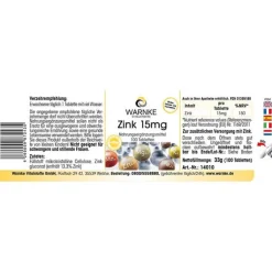 Zink 15 mg Tabletten, 100 St