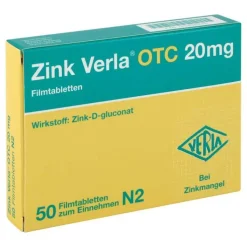 Zink Verla® OTC 20 mg Filmtabletten, 50 St
