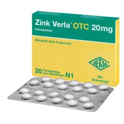 Zink ® OTC 20 mg Filmtabletten, 20 St Zink|Abwehrsteigerung