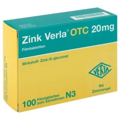 Verla Zink ® OTC 20 mg Filmtabletten, 100 St