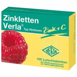 Hot Verla Zinkletten Himbeere Lutschtabletten, 100 St