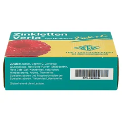 Hot Verla Zinkletten Himbeere Lutschtabletten, 100 St