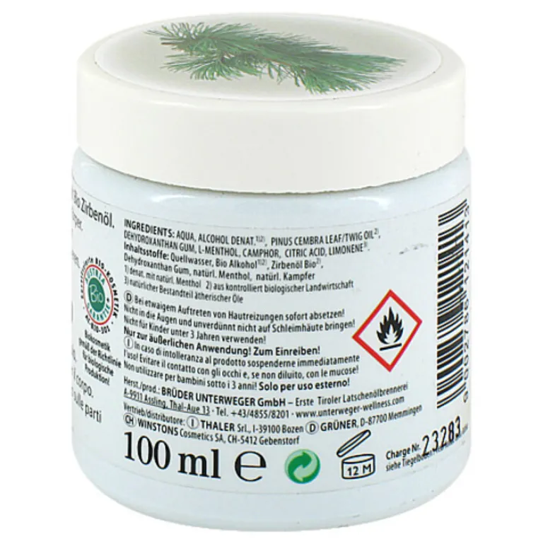 Sale Zirben-Gel Bio, 100 ml Körpercremes Und -Lotions